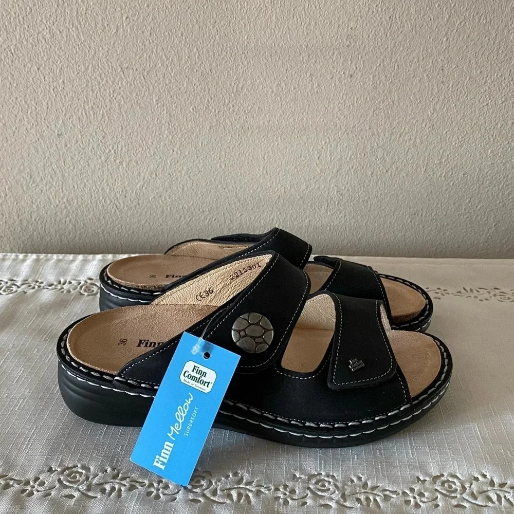 Finn Comfort Leather Morea Women's Comfort Shoes Sandals EU 36/US 6